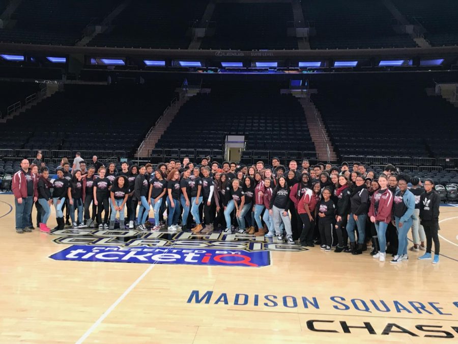 DMAE Marching Band at Madison Square Garden.